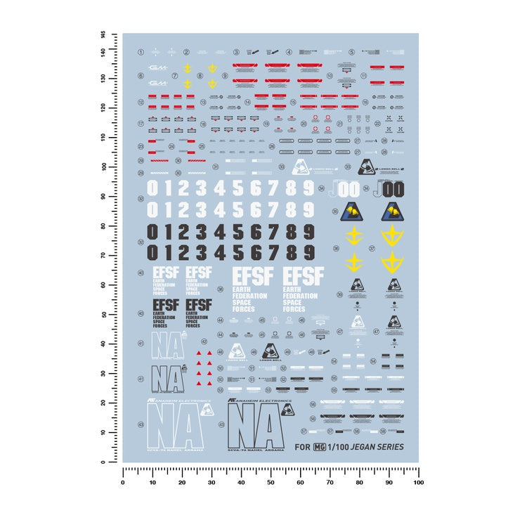 Artisan's Club Slide Decals For MG Jegan Gundam