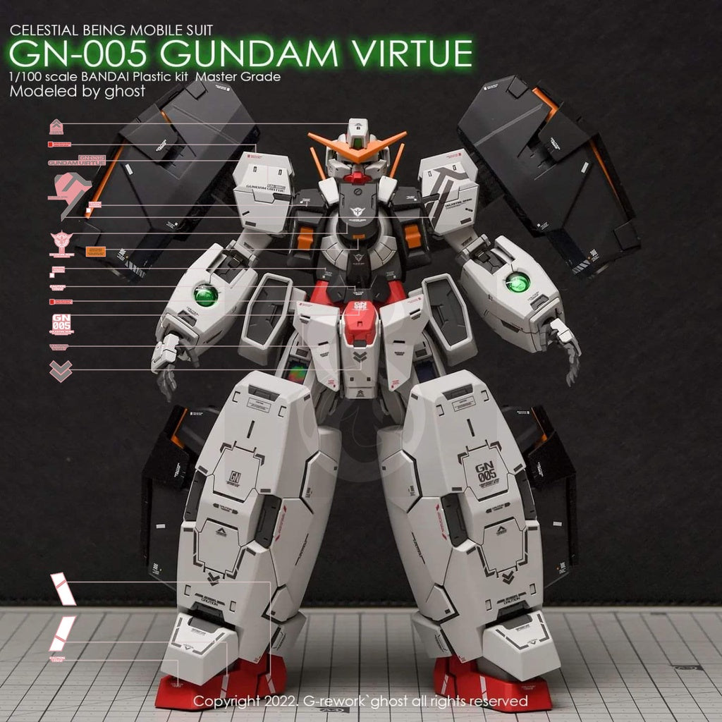 YAN Water Slide Decal For GHOST MG Virtue GN-005 GUNDAM