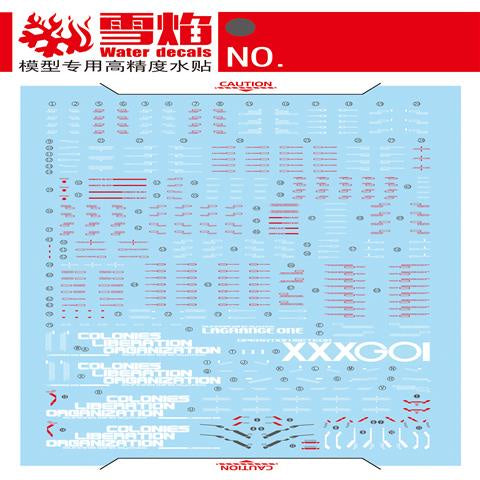 Xueyan Water Slide Decal For MG-73 MG EW Wing Ver.Ka Fluorescence