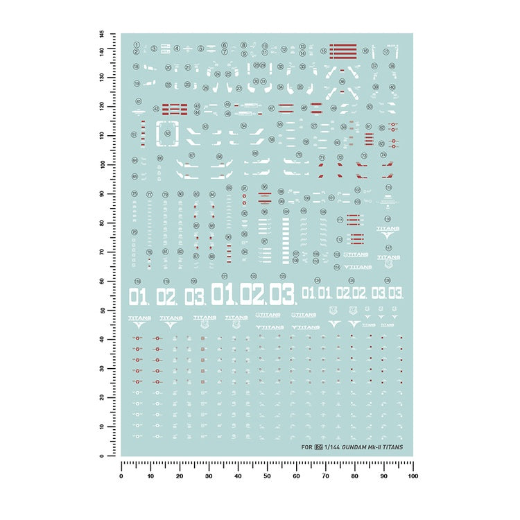 Artisan's Club Slide Decals For RG 1/144 RX-178 MK2 Titans