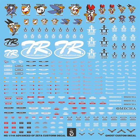 YAN Water Slide Decal For HG GHOST TR1 TR6 Hazer Custom