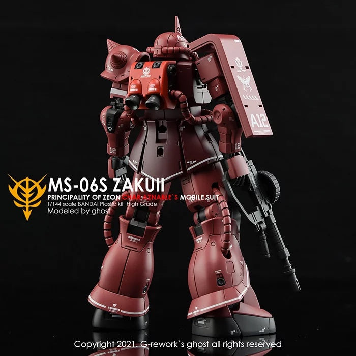 YAN Water Slide Decal For GHOST HG GTO Red Zaku Ms-05 ZAKU 1 MS-06S ZAKU 2