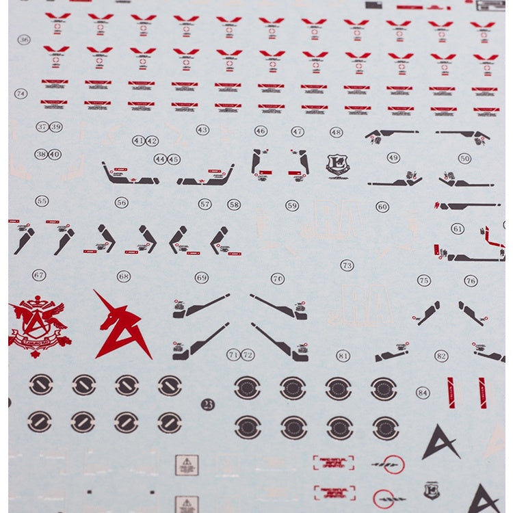 EVO DALIN DL GN10 Water slide Decal For 1/100 TV Cherudim Gundam Decals For RG 1/144 RX-93 NU V