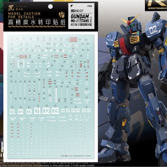 Artisan's Club Slide Decals For RG 1/144 RX-178 MK2 Titans