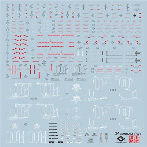 EVO DALIN DL GN10 Water slide Decal For 1/100 TV Cherudim Gundam Decals For RG 1/144 RX-93 NU V