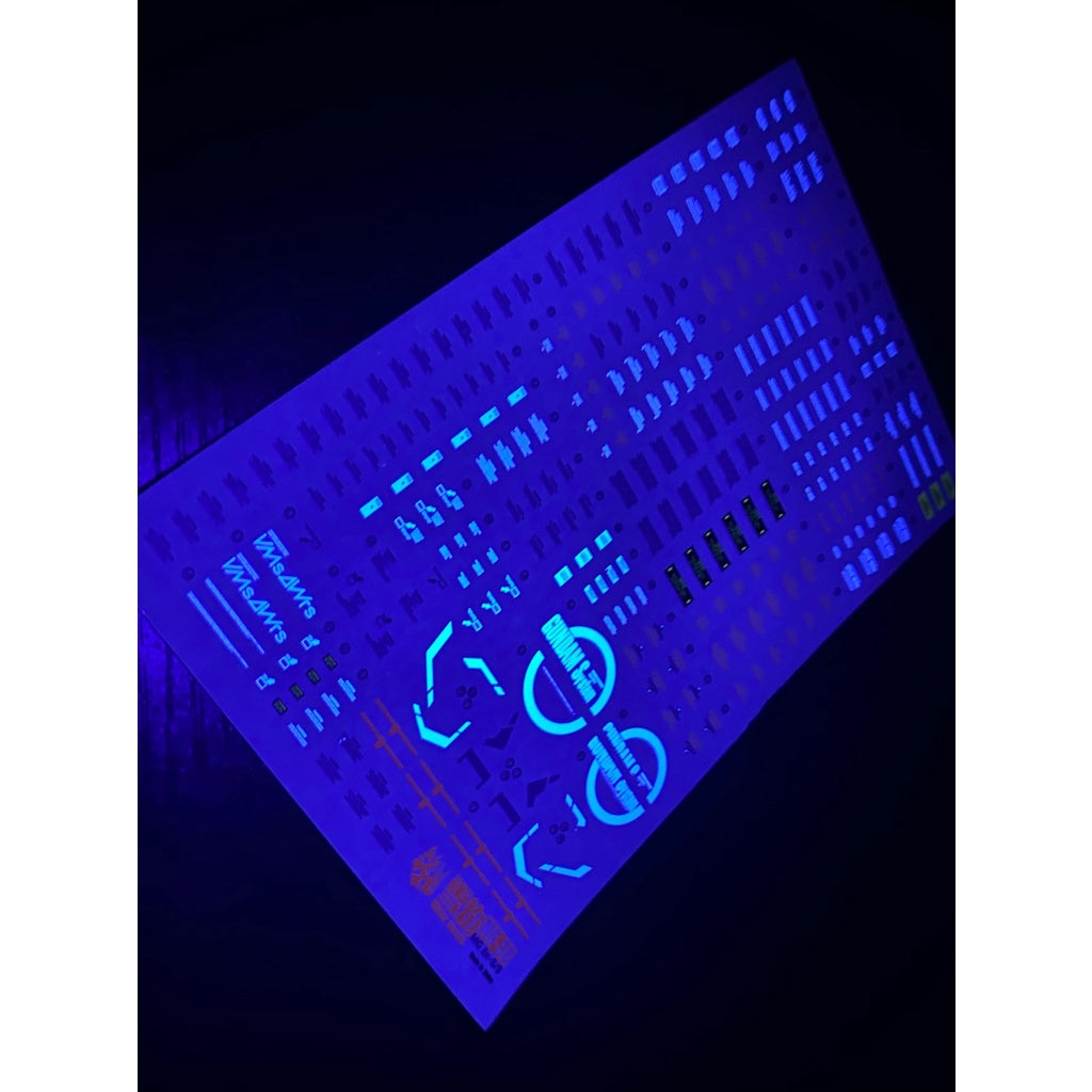 Xueyan Water Slide Decal For MG 1/100 EX-S/S  Ver1.5  Gundam  Fluorescence