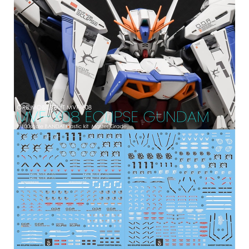 YAN Water Slide Decal For GHOST MG Eclipse SEED MSV Gundam