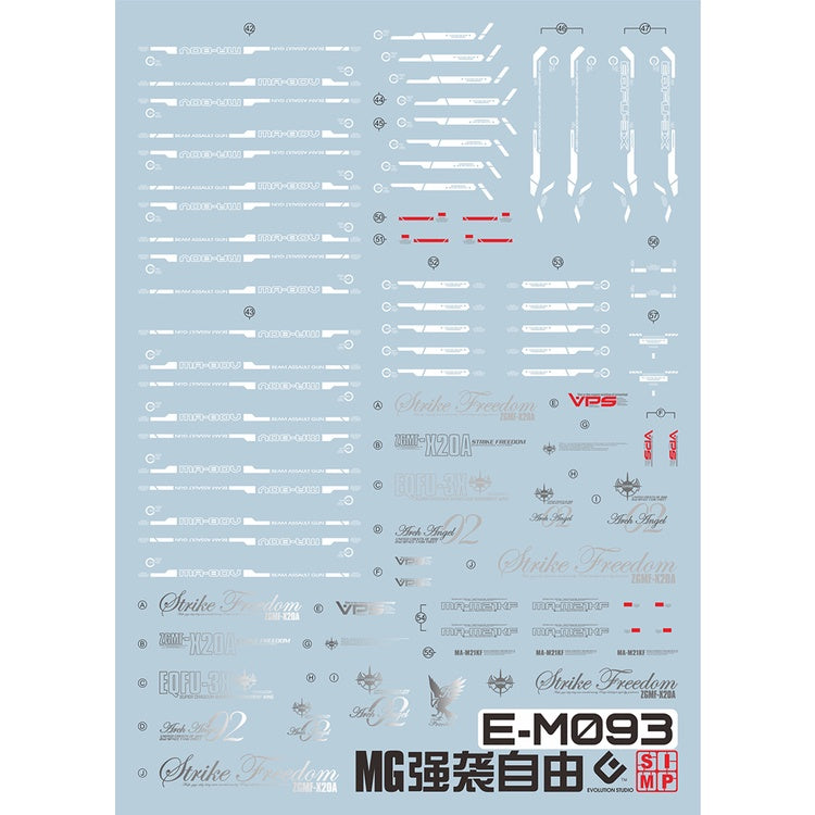 EVO DALIN DL GN10 Water slide Decal For 1/100 TV Cherudim Gundam Decals For MG 1/100 STRIKE FREEDOM