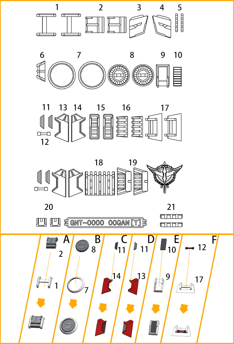 Anubis GP014 Detail Upgrade Parts For MG 00Q