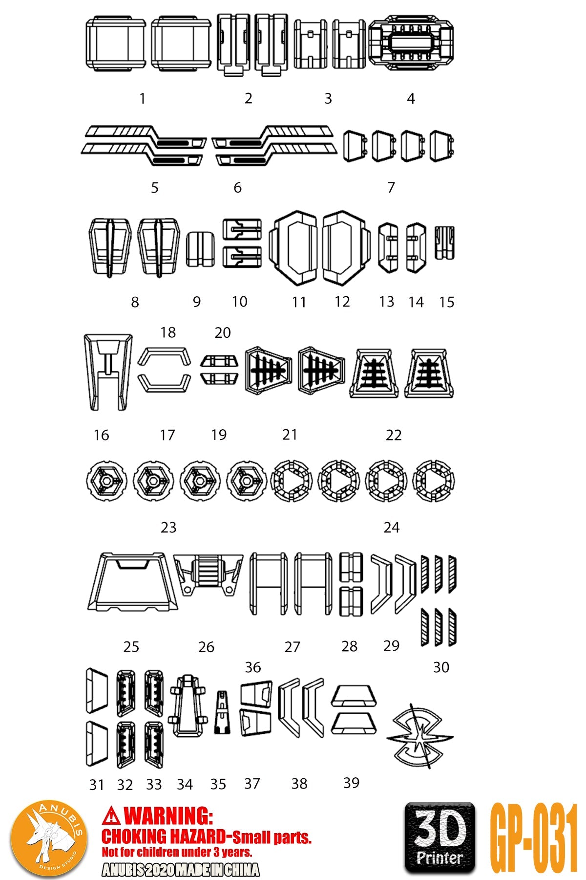 Anubis GP031 parts fit for Gundam MG strike Freedom gundam