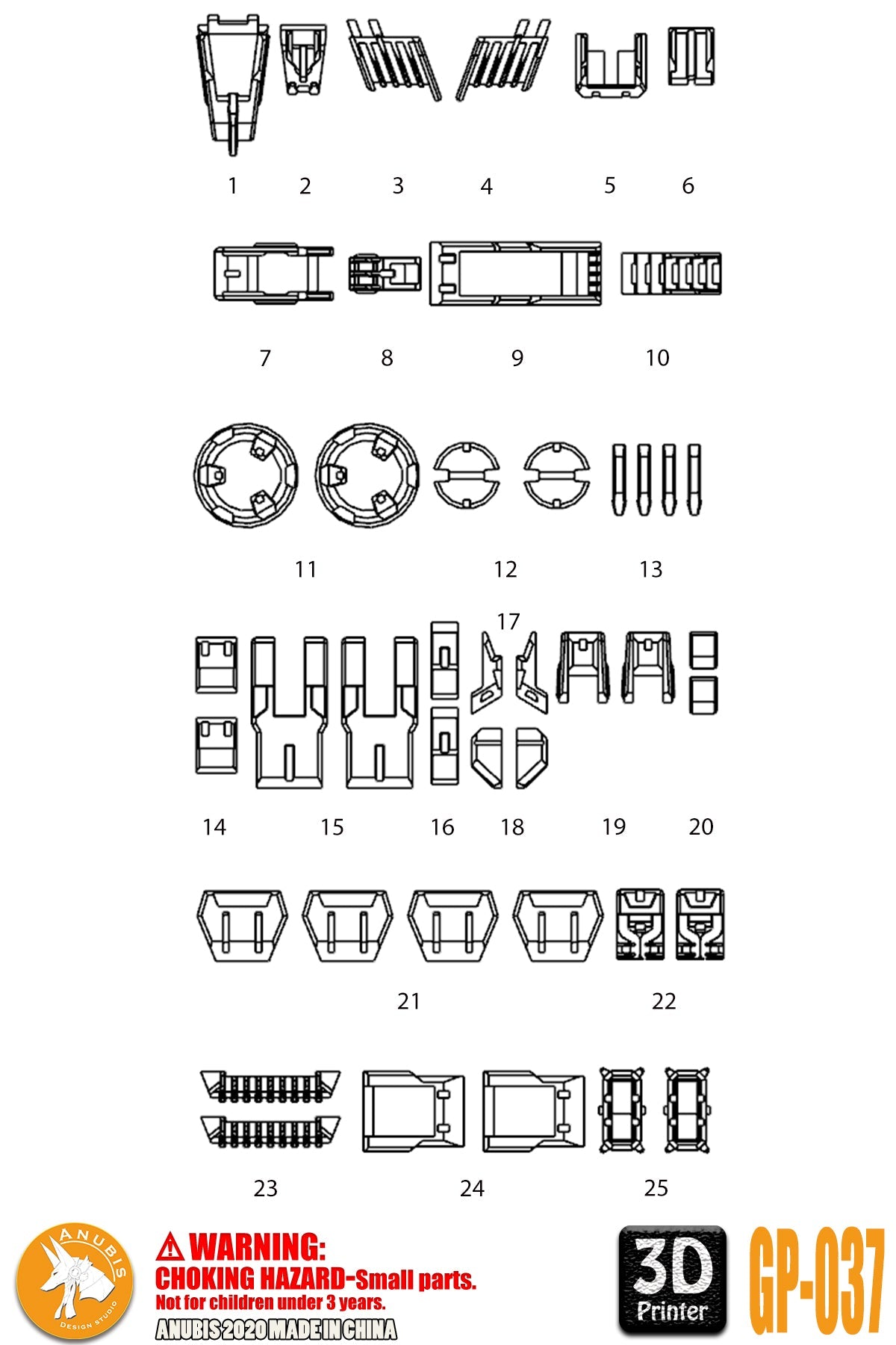 Anubis GP037 Detail Upgrade Parts For MG WING ZERO