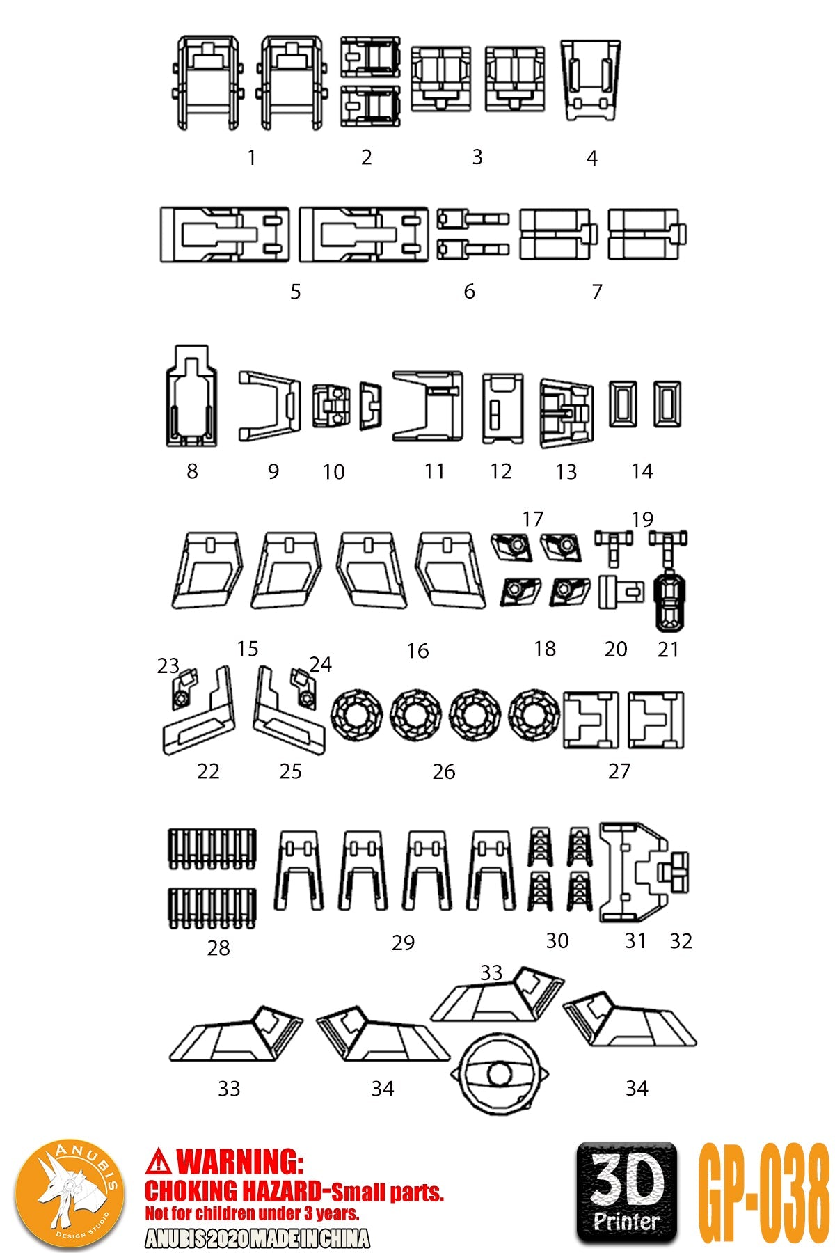 Anubis GP038 Detail Upgrade Parts For RG RX-178 MK 2