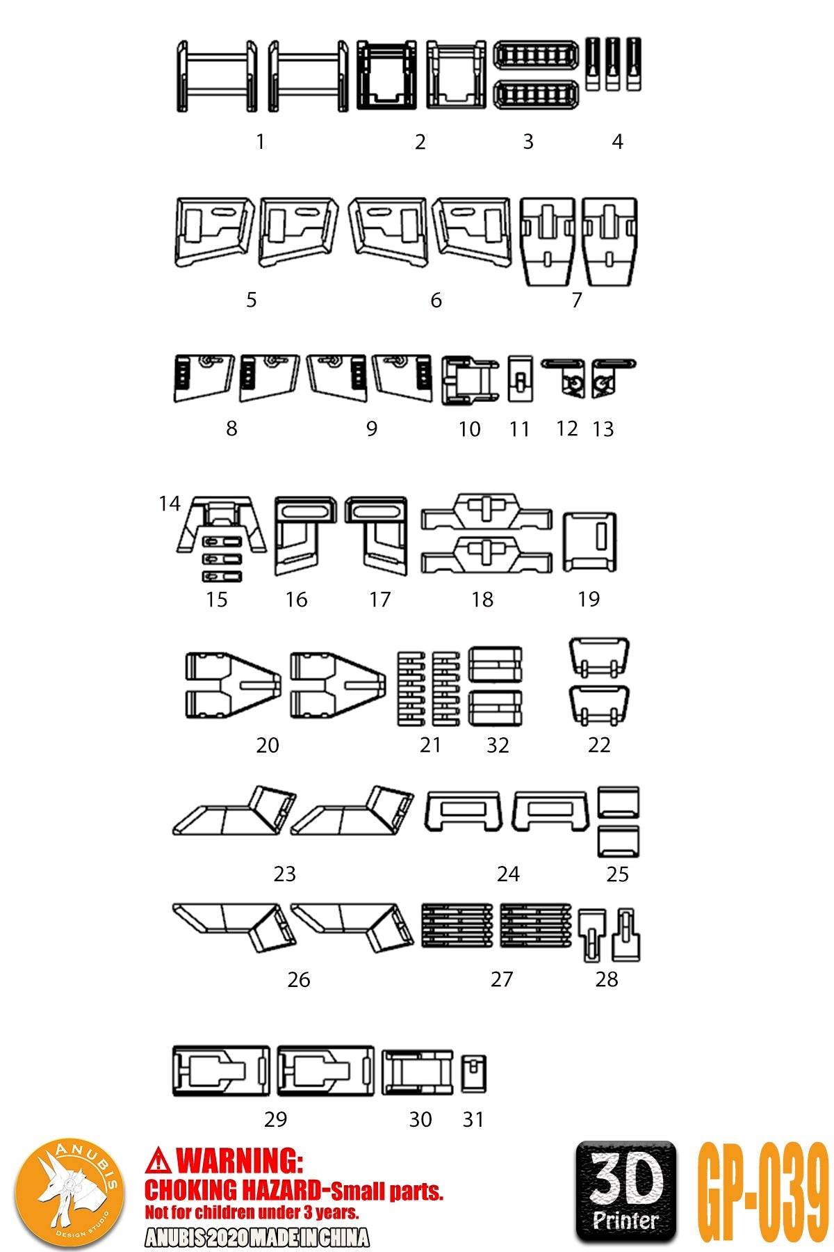 Anubis GP039 Detail Upgrade Parts For HG RX-79 GROUN