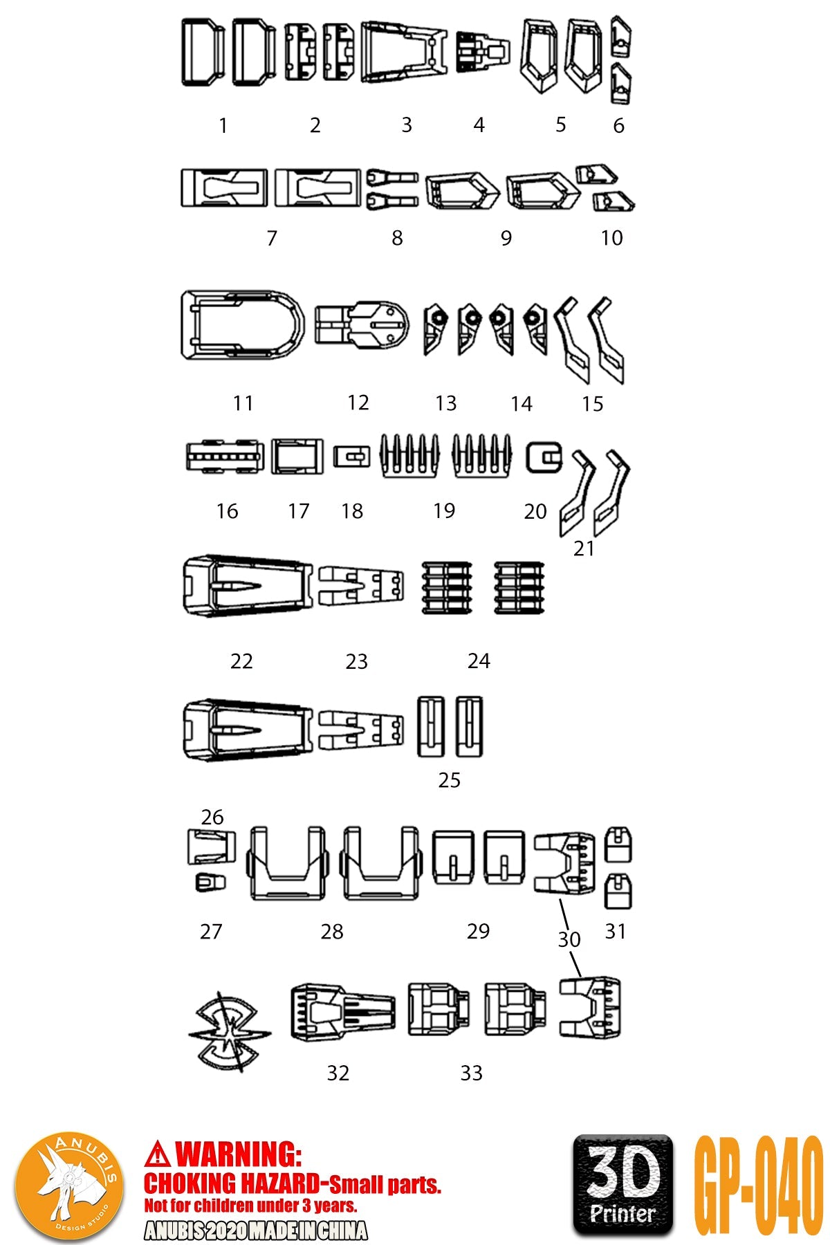 Anubis GP040 Detail Upgrade Parts For RG Destiny