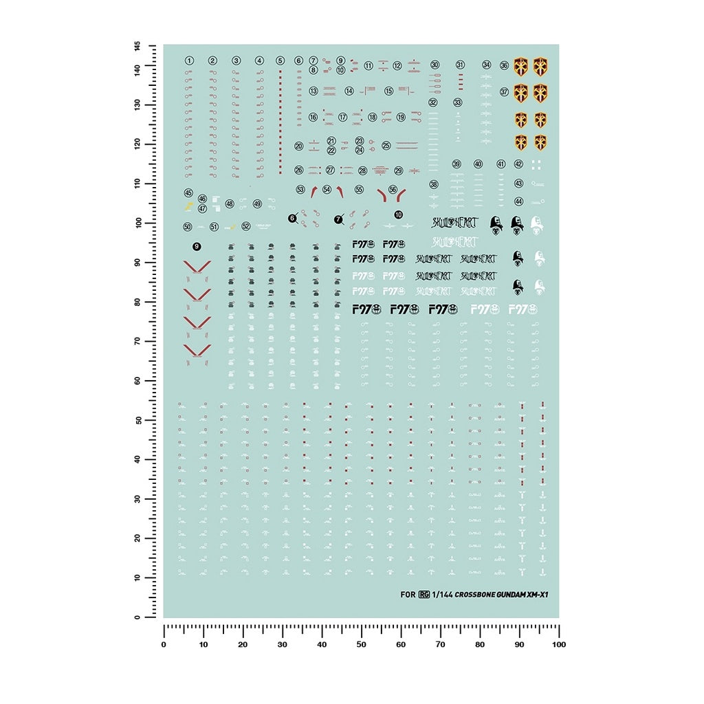Artisan's Club Slide Decals For RG 1/144 Crossbone X1 Gundam
