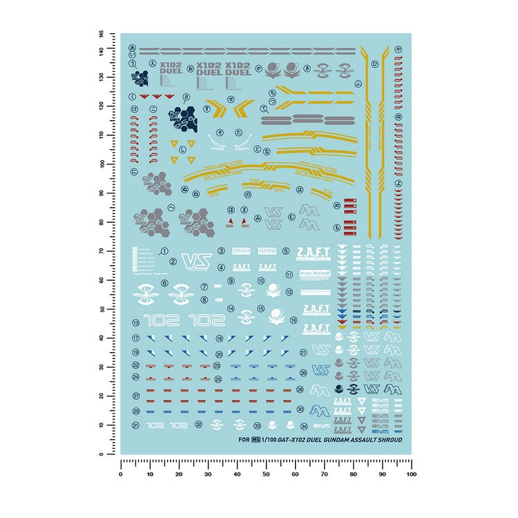 Artisan's Club Slide Decals For MG Duel Gundam Assault Shroud