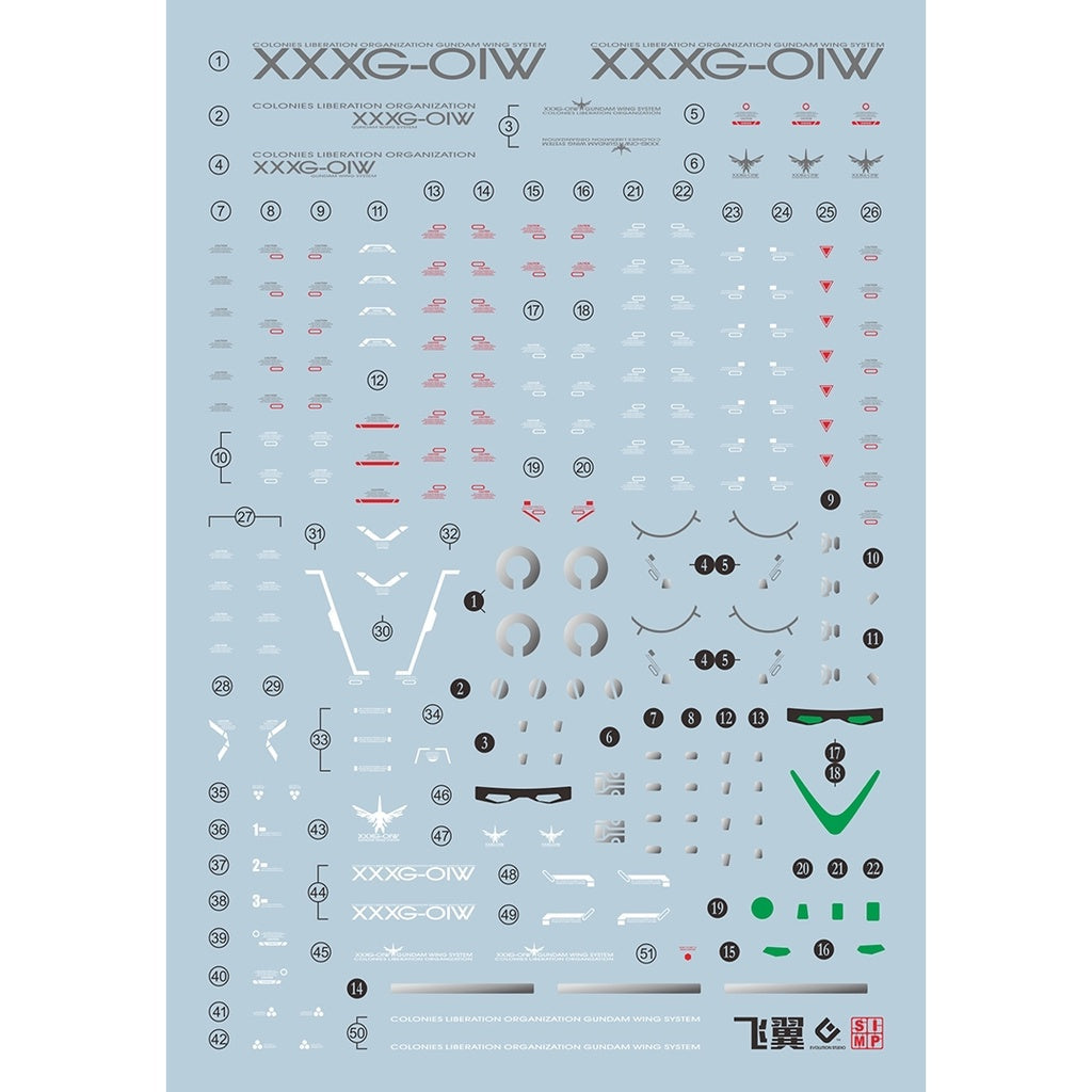 EVO Decals For RG 35 Wing Gundam TV