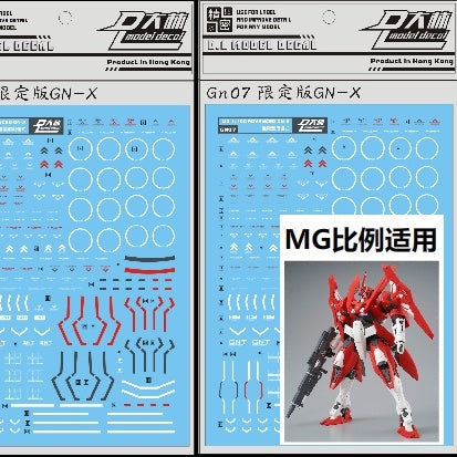 DALIN DL GN07 DALIN DL GN10 Water slide Decal For 1/100 TV Cherudim Gundam Decal For MG 1/100 MG GN-X GNX