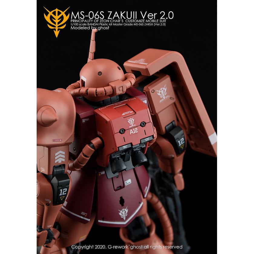 YAN Water Slide Decal For GHOST MG MS-06S ZAKU 2.0