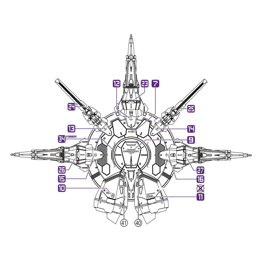 Three Red TRS Slide Decals For MG Providence Gundam