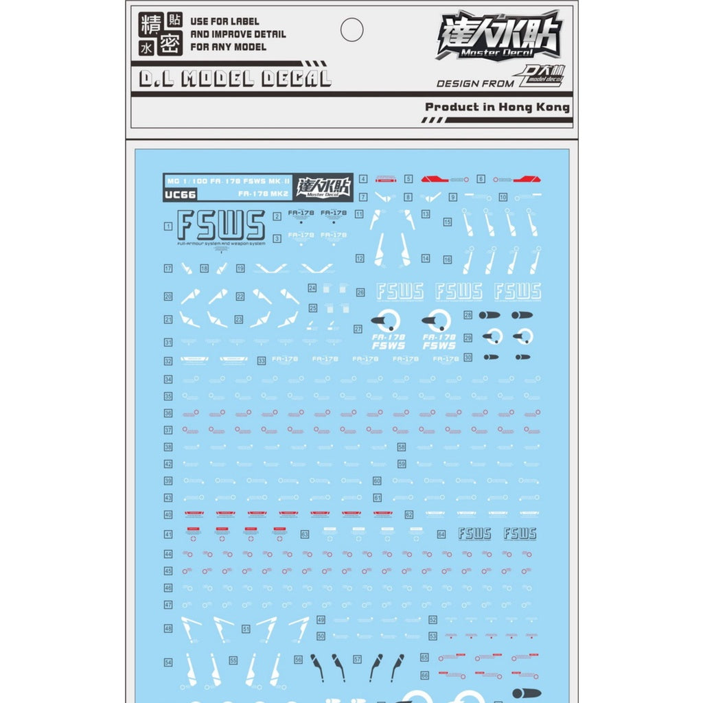 DALIN DL Water Slide Decal For UC66 8815 MG FA-178 MK 2 MK II