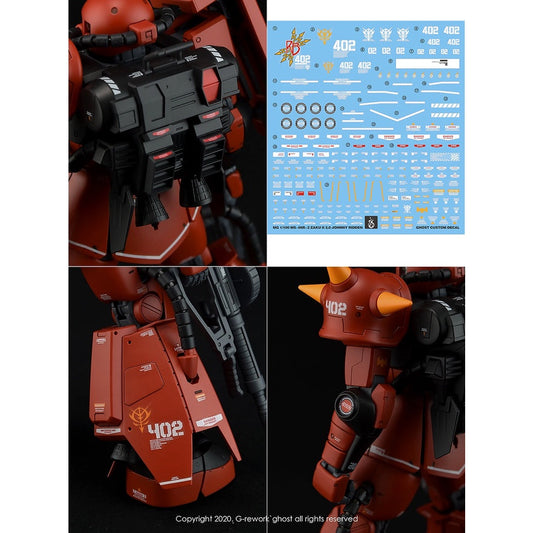 YAN DECAL FOR GHOST MG MS-06R-2 ZAKU 2 2.0 Johnny Ridden