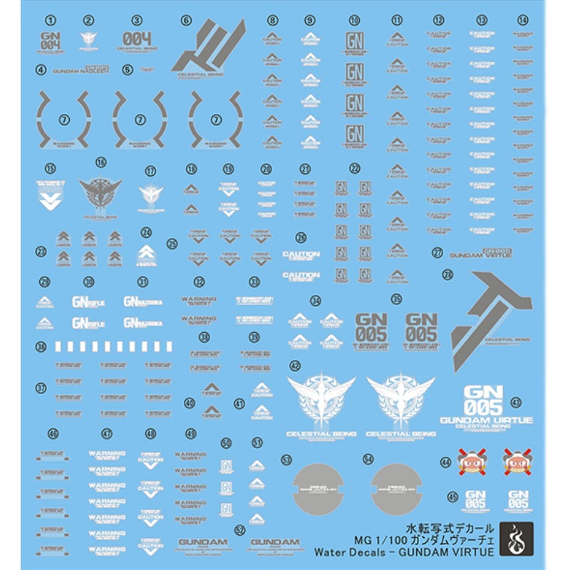 YAN Water Slide Decal For MG 1/100 Virtue Gundam