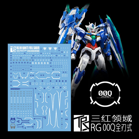 Three Red TRS Water Slide Decals For RG 00Q GN SWORD 4