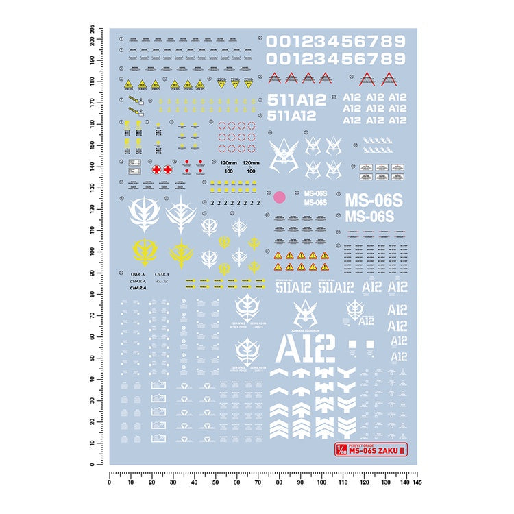 Artisan's Club Slide Decals For PG 1/60 MS-06S Zaku 2