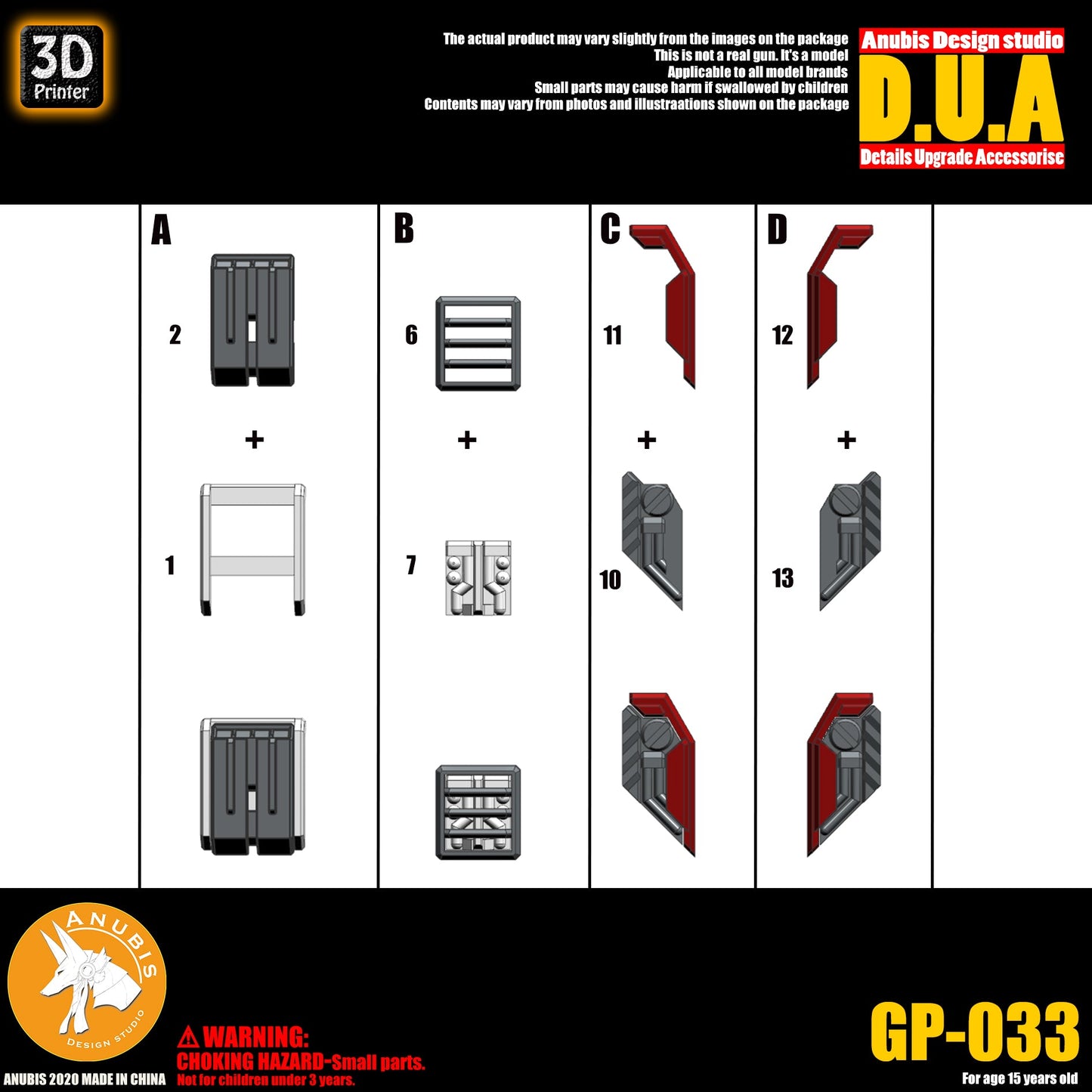 Anubis GP033 Detail upgrade Parts fit for Gundam MG SAZABI ver.ka